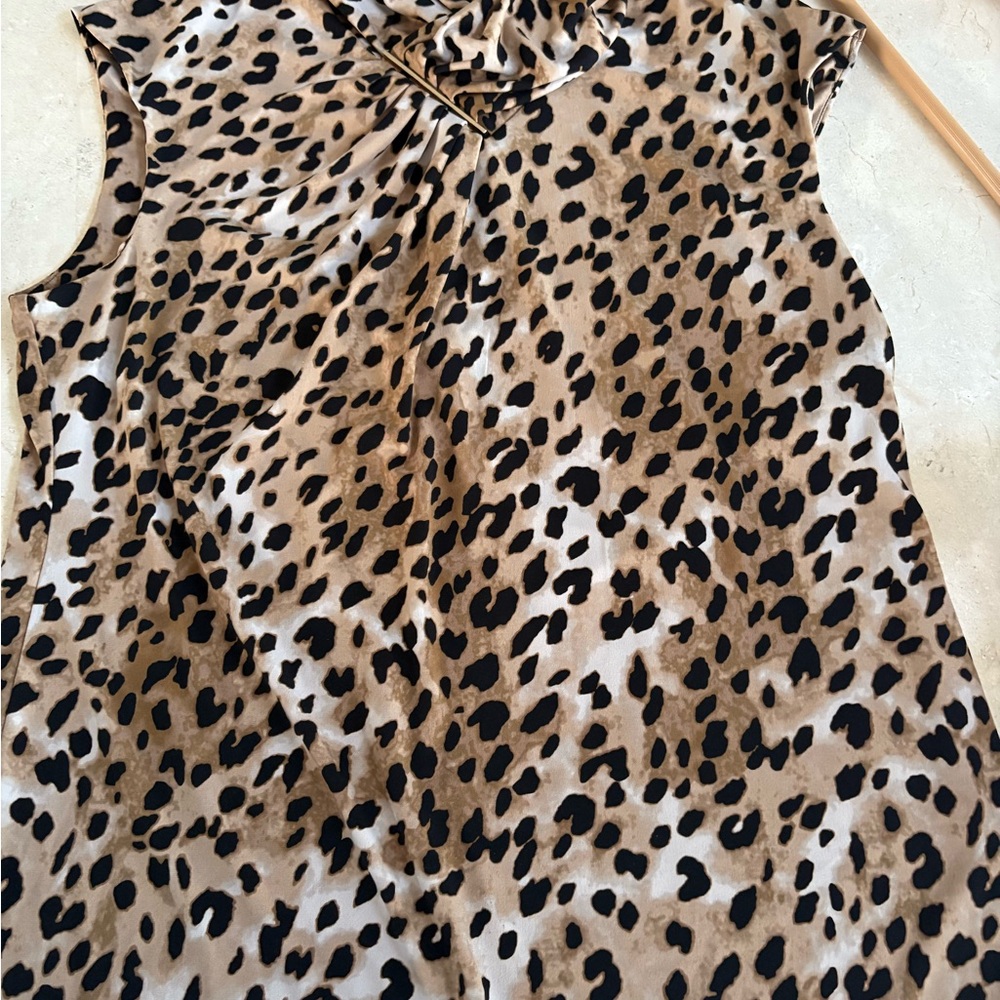 Calvin Klein Animal Print Sleeveless Blouse